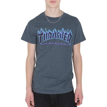 Thrasher T-shirt s/s Flame Logo dark heather